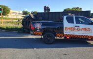 Two injured in a truck rollover in Kempton Park