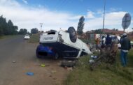Female passenger injured in a bakkie rollover crash on the old Thaba Nchu road in Bloemspruit, Bloemfontein.