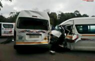 Two taxis collide at the intersection of South Coast Road and Bluff Road