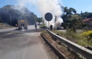 Vehicle fire on the R74 Manor Highway