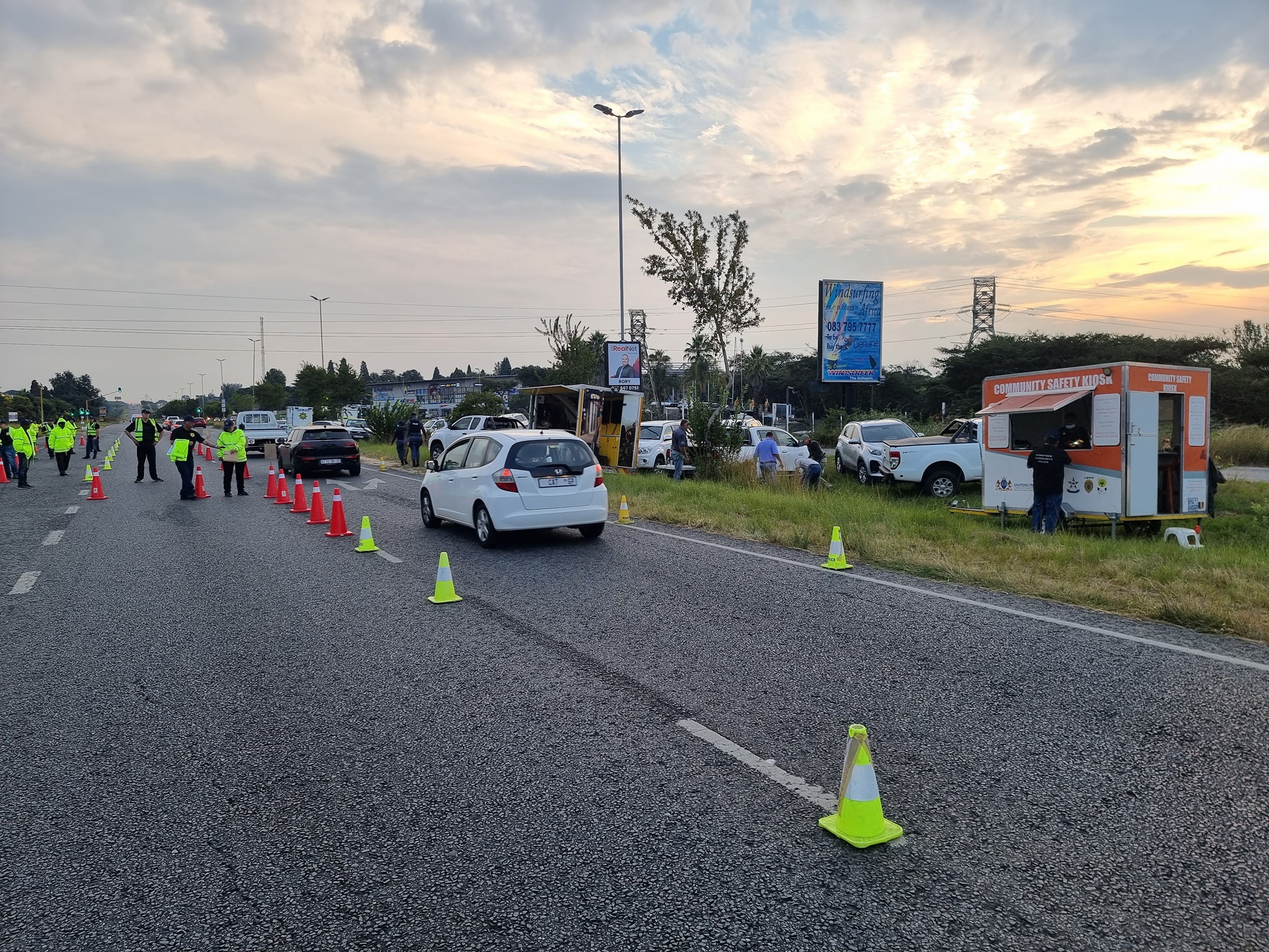 Community Forum assists with a provincial road block under the #OkaeMolao operation in Honeydew.