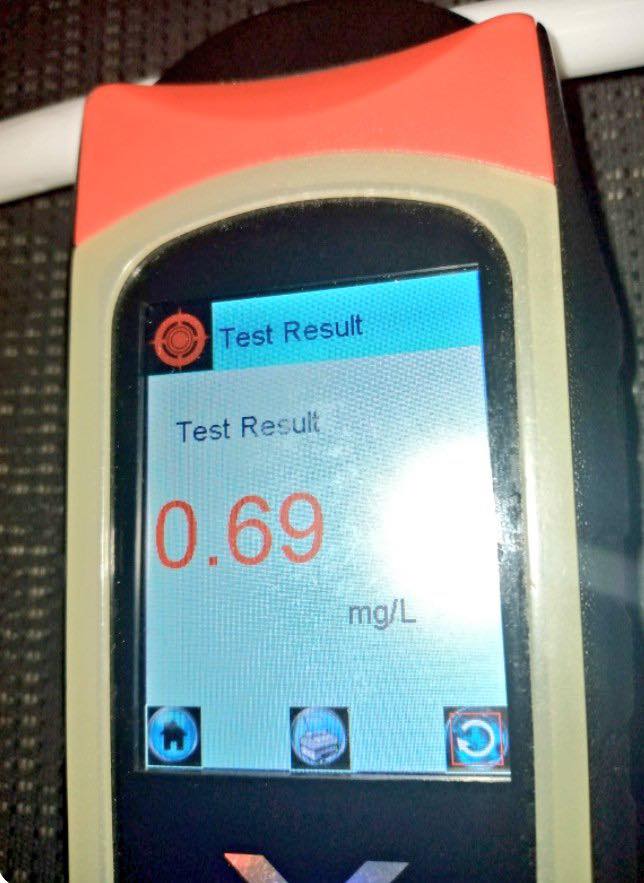 Driver arrested after breath measurement for driving under the influence of alcohol
