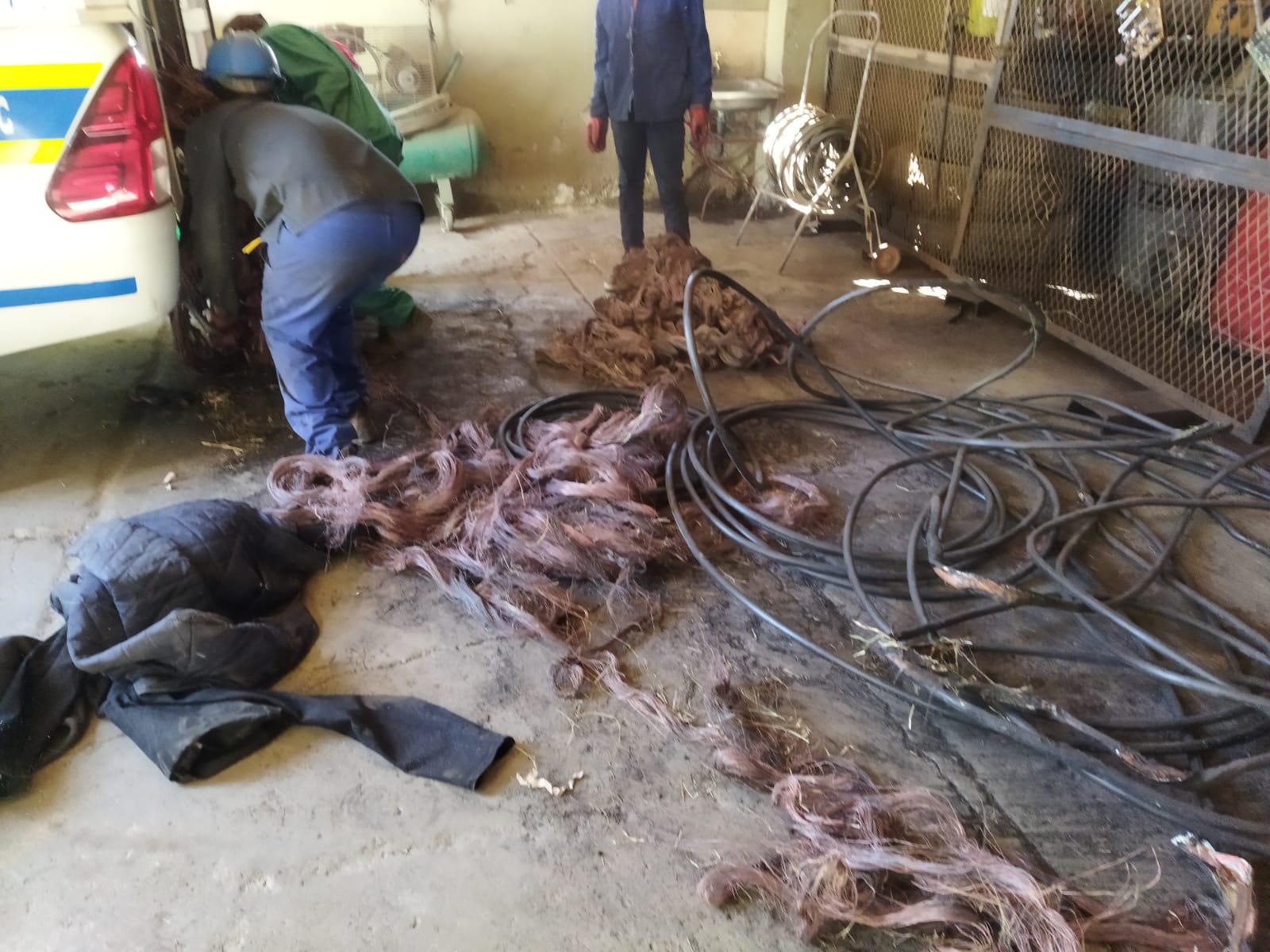 Large amount of copper cables confiscated