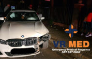 Single-vehicle collision in Bloemfontein