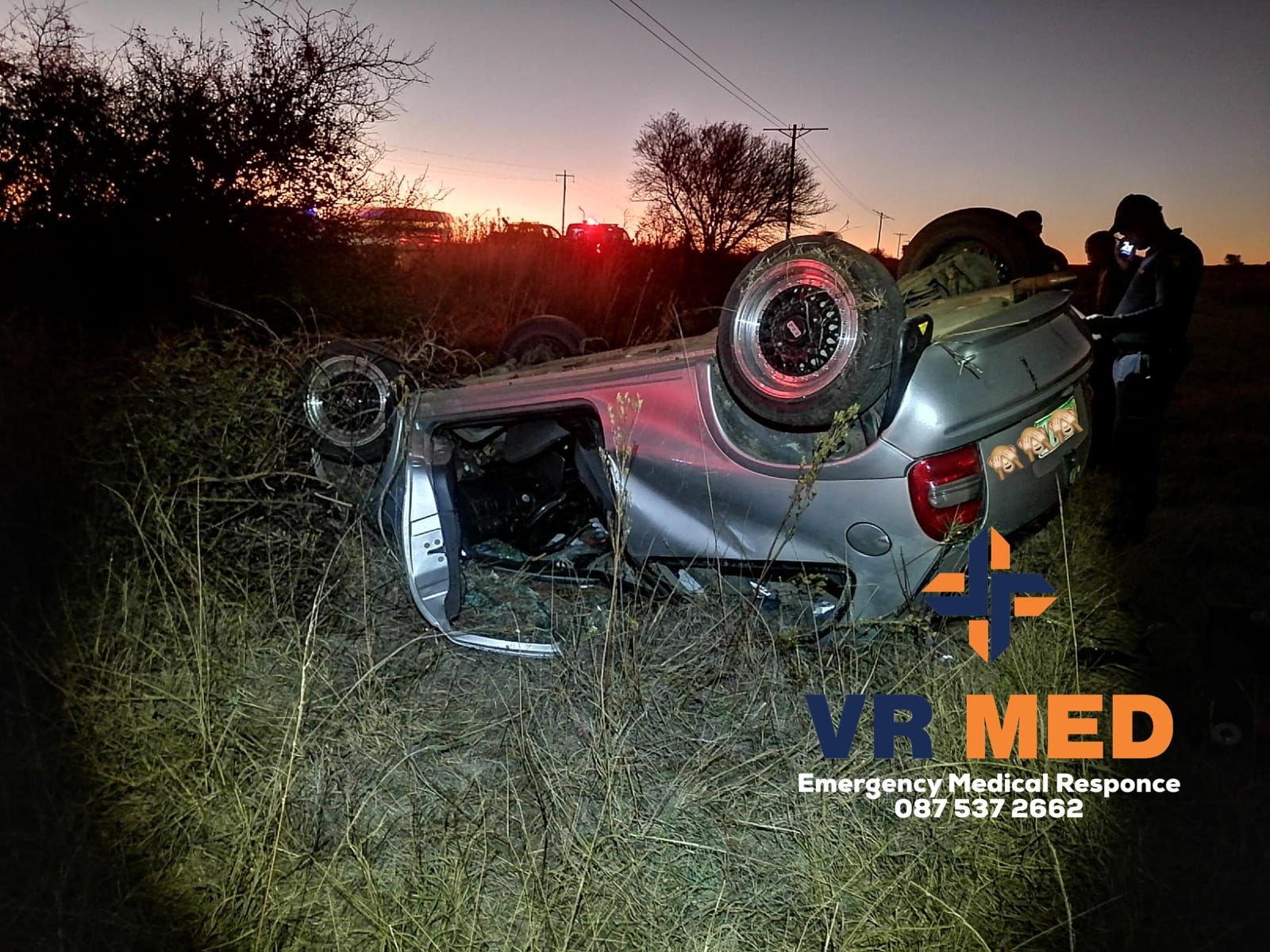Vehicle rollover on the R700 approximately 15km out of Bloemfontein