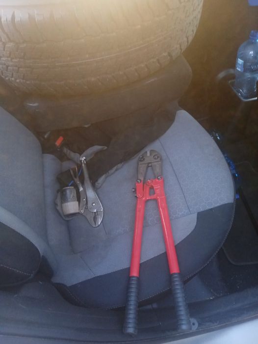 Wanted vehicle was flagged at Brooklyn Mall and a stolen tyre was found in the vehicle