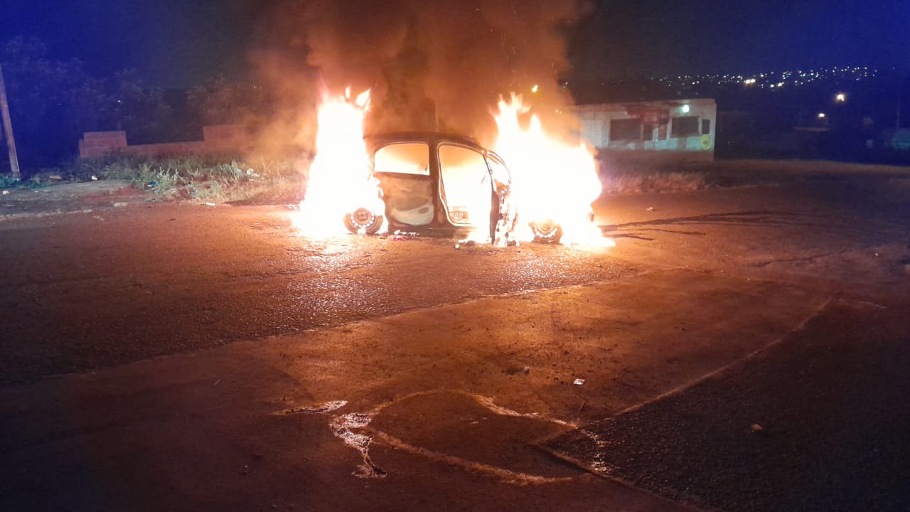Hijacked vehicle put on fire in the Plessislaer area.