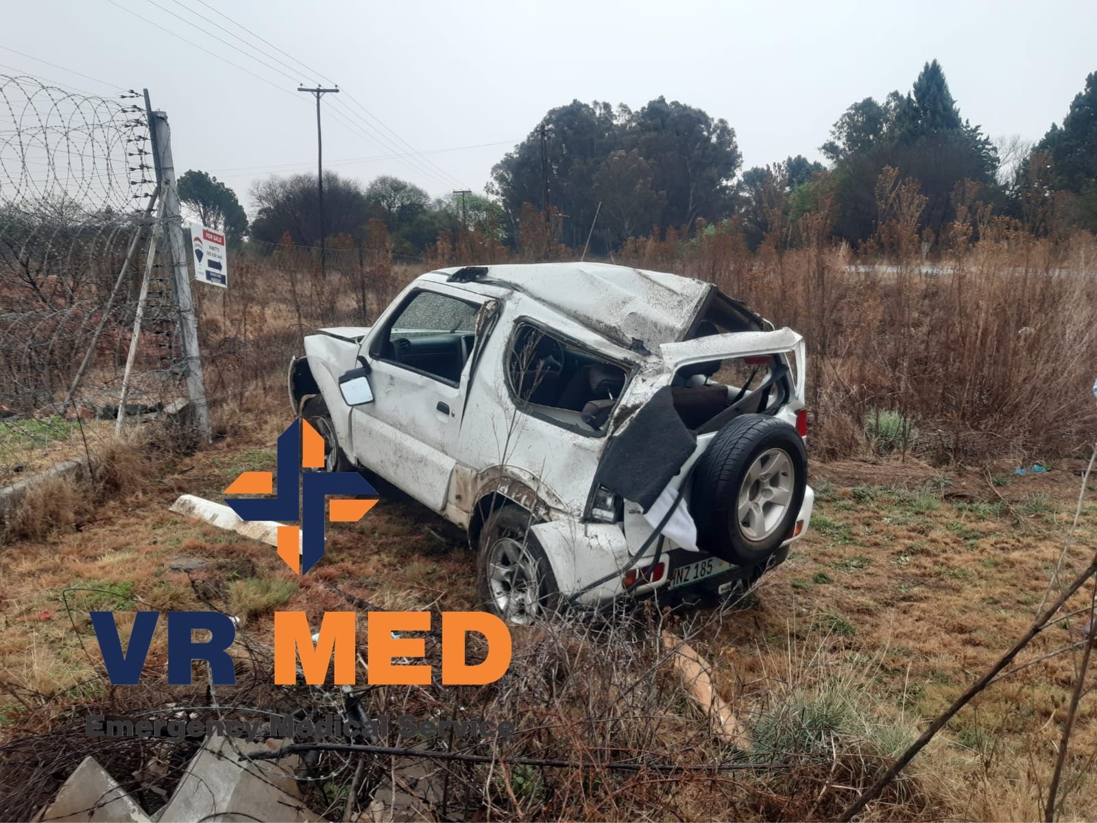 Vehicle rollover on the Abrahamskraal road in Bainsvlei