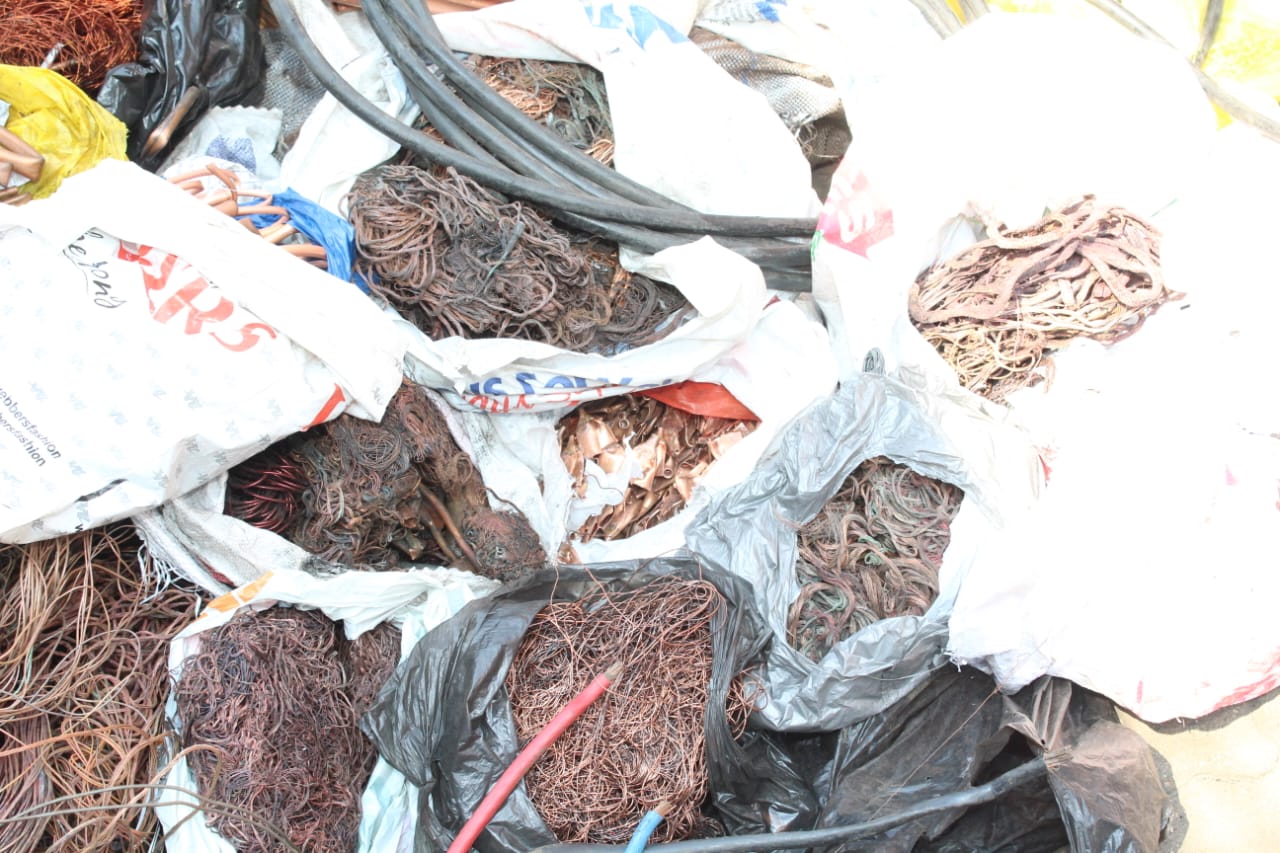 Large quantity of copper seized in police operation