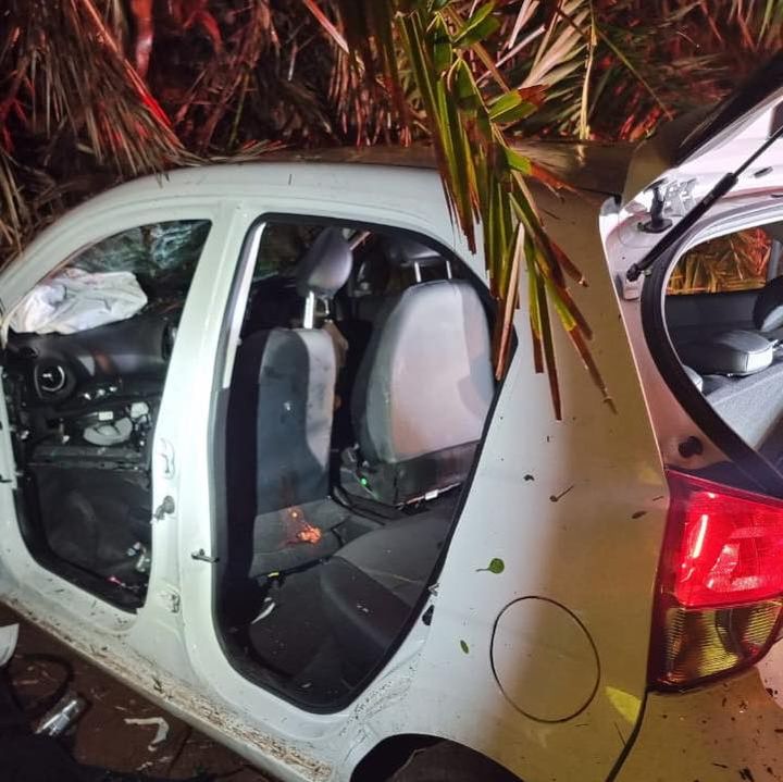 Vehicle collides with tree, two entrapped - Durban