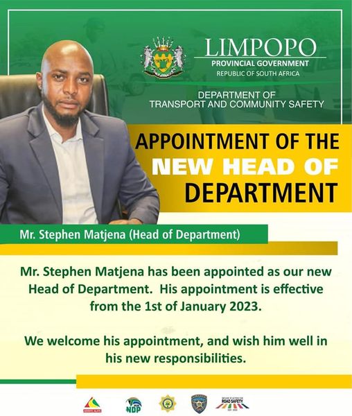 Limpopo welcomes new Head of Department of Transport and Community Safety
