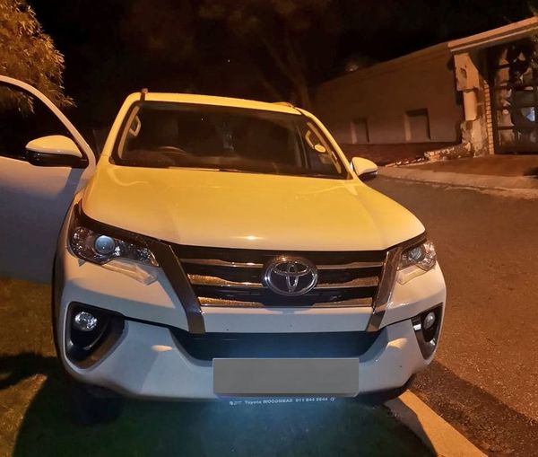 K9 officers recovered a White Toyota Fortuner at Thrush street in Alexandra.