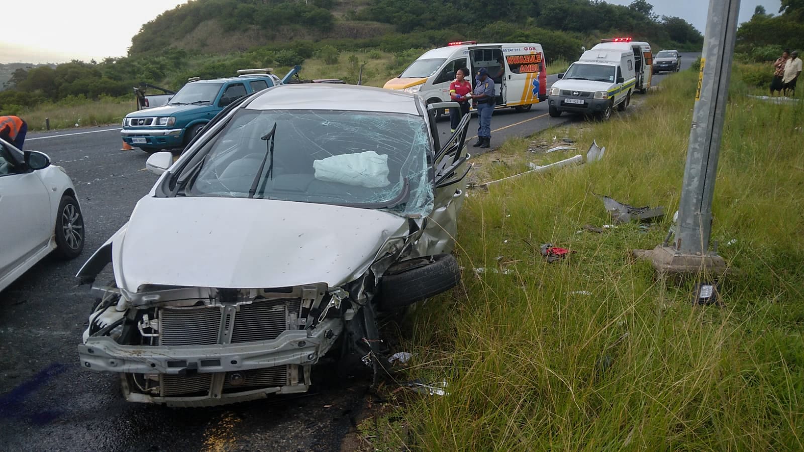Five injured in a collision at Umtentweni