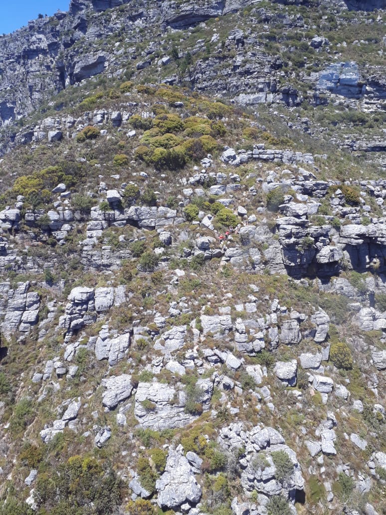 Injured male hiker airlifted from Newlands Ravine