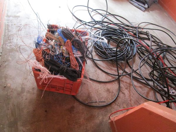 Four arrested in possession of cable fibre and electric cables with an estimated value of R250 000.