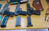 Two suspects arrested and three firearms recovered in a taxi in Pienaar