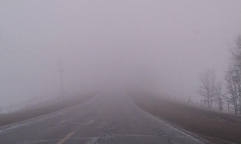 Fog and misty conditions on road R81, between Dikgale and Mooketsi