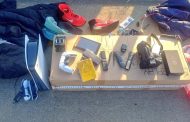 Suspect arrested in possession of a robbed motor vehicle, possession of the robbed property, and house-breaking implements