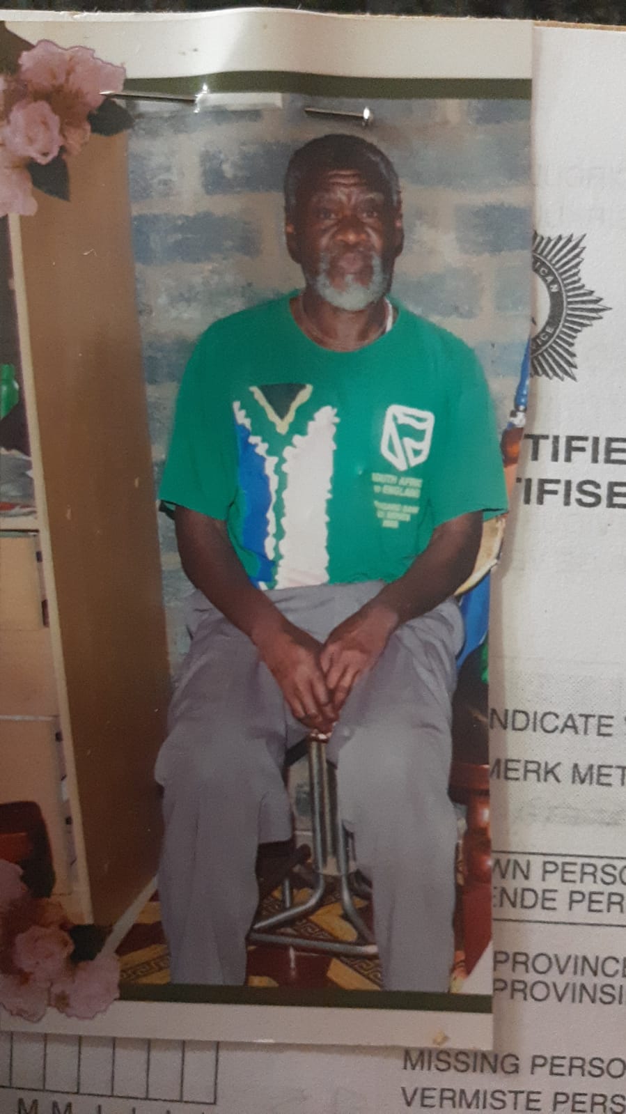 The police in Jericho request the community's assistance in locating missing John Gumede