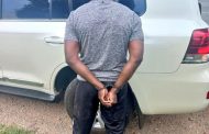 Suspect arrested for possession of a stolen vehicle.