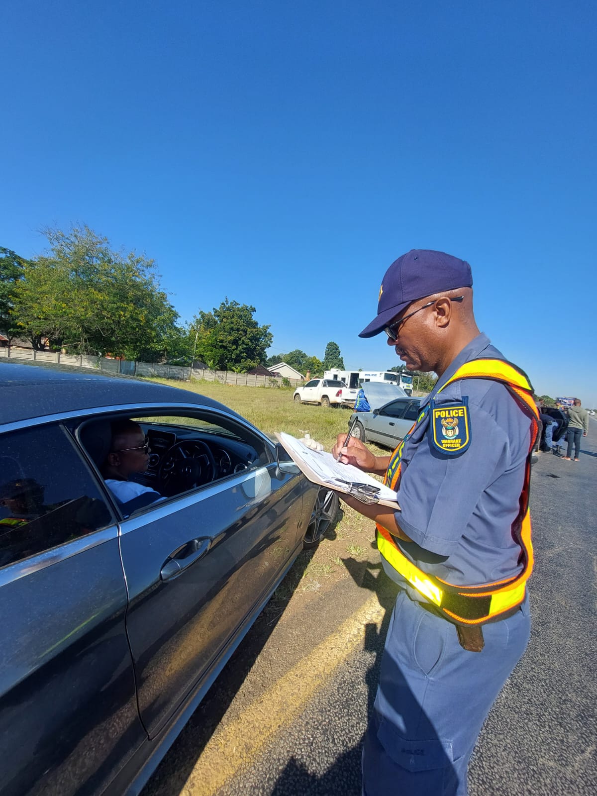 Roadblock on the N12 in Stilfontein near Klerksdorp