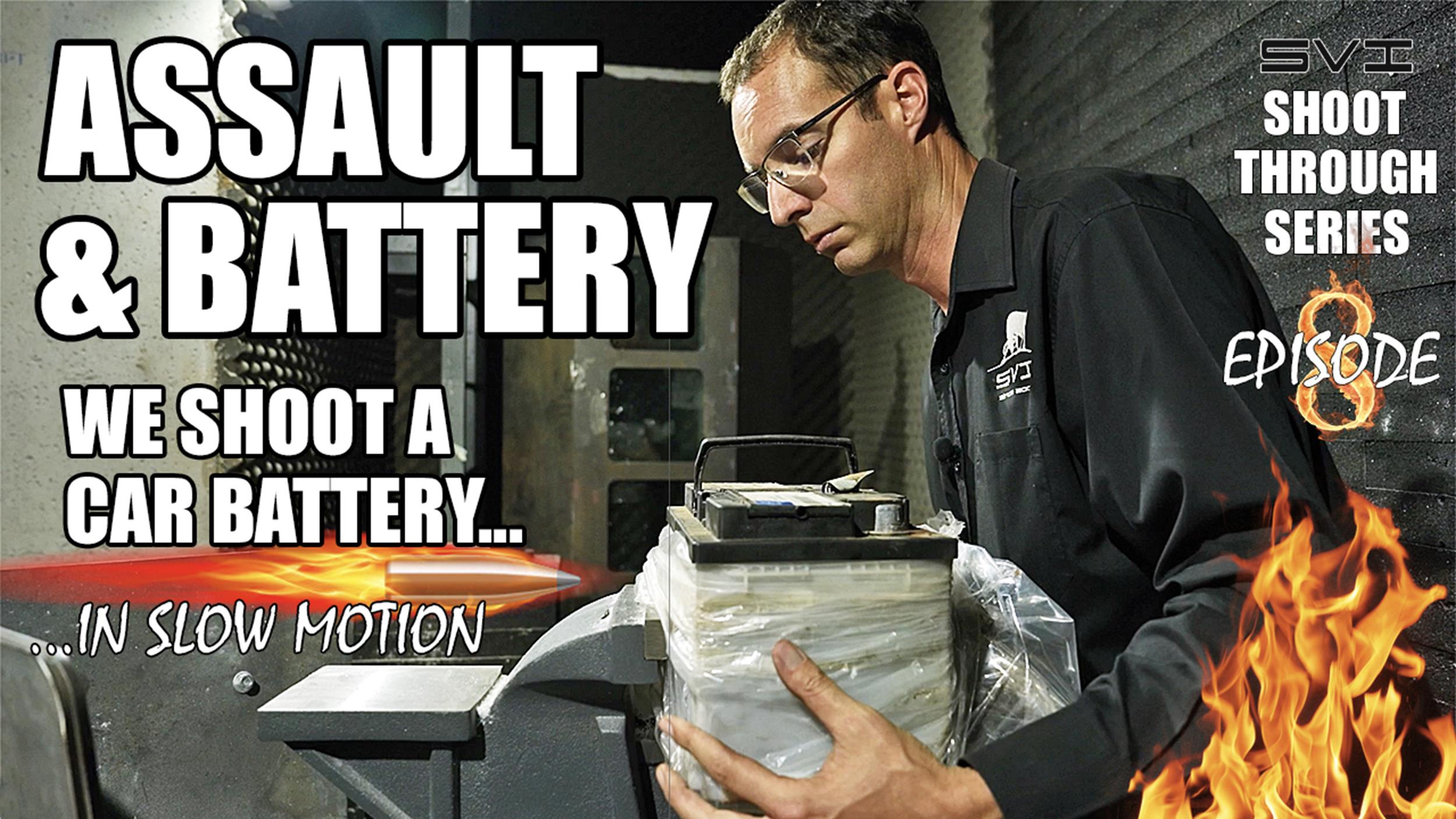 Can a standard car battery stop an AK47 round?