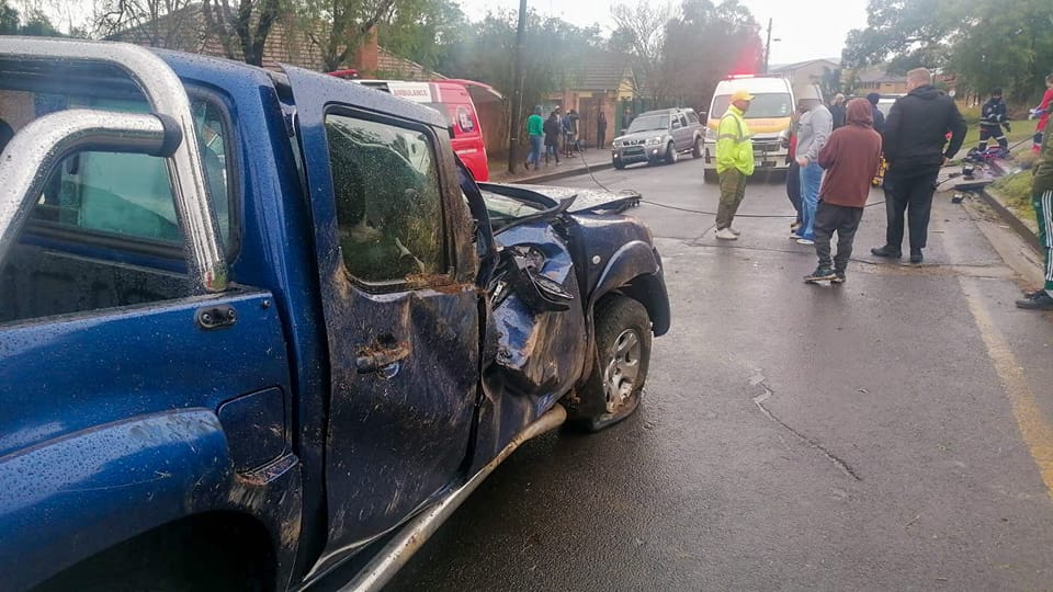 Two injured in a rollover crash on Leinster Street in PMB