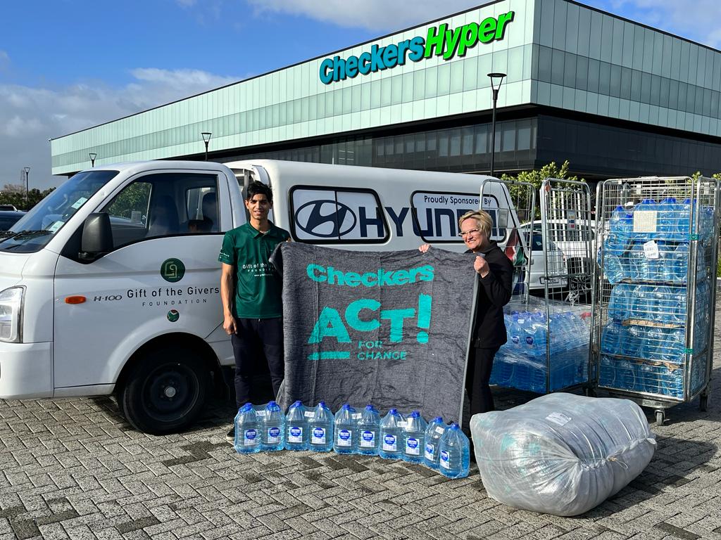 Bottled water and blankets donated to Western Cape Disaster relief efforts