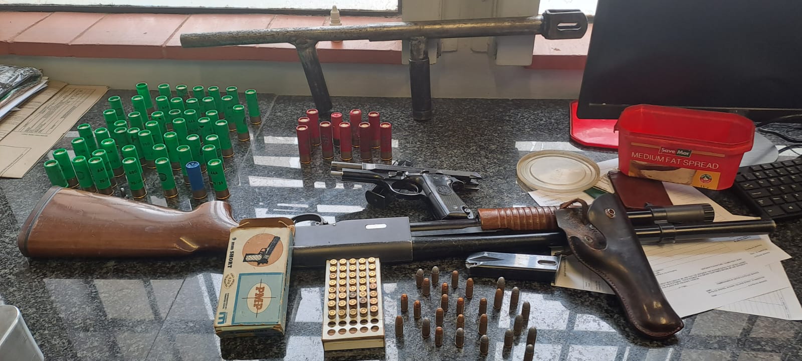 Police arrest a man for unlawfully keeping three firearms and ammunition without licenses