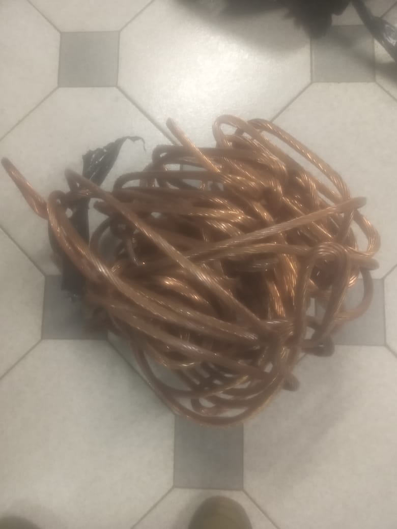 Suspect in custody for possession of stolen copper cable