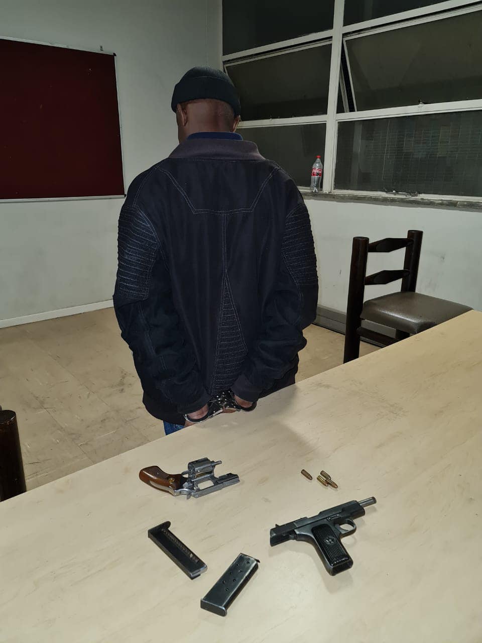 One suspect was arrested in Buhle Park for possession of unlicensed firearms and ammunition