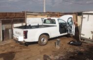 A reported stolen white Isuzu bakkie recovered in Tsakane