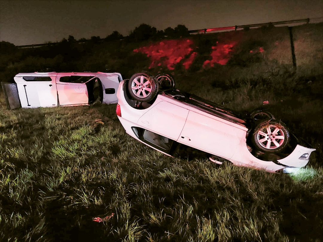 Two vehicles collide on the R300 / Stock Road, Mitchells Plain