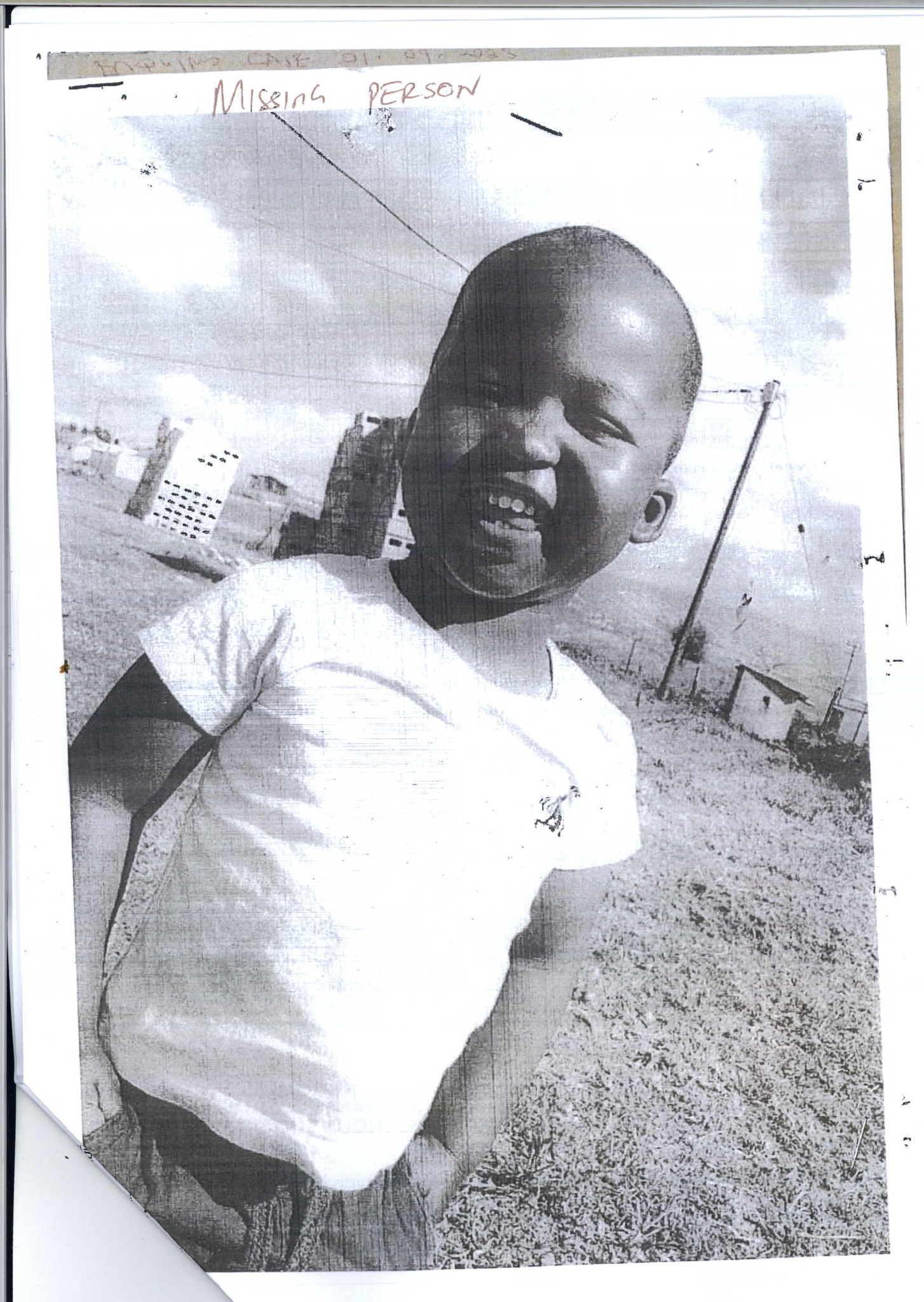 Search for missing 2-year-old Luzelwande Lubanzi Mhize from Esimpisini Homestead, Kwazulu-Natal