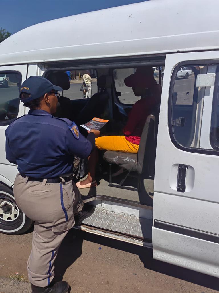The EMPD SCPU continues to engage in Road Safety Awareness Campaigns for Transport Month in the Nigel and Daveyton areas