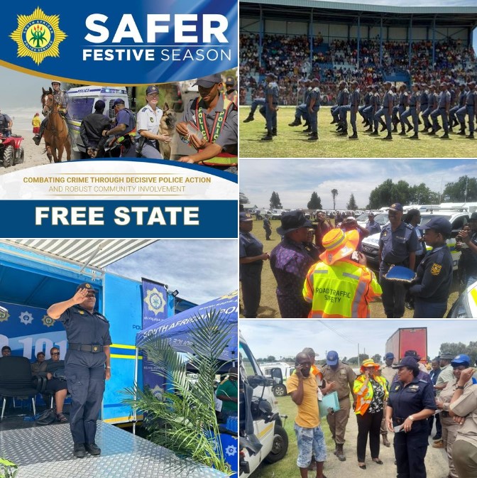 Operation Safer Festive Season kicked off at Bronville Community Stadium, Lejweleputswa District