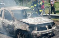 Vehicle fire next to the FNB Stadium in Gauteng