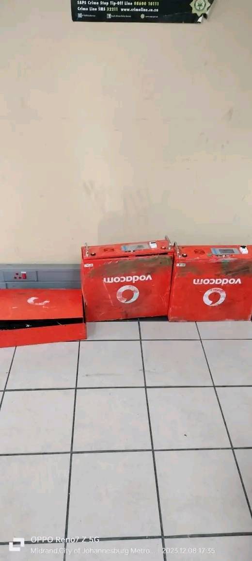 Three stolen cellphone tower batteries recovered in Gauteng