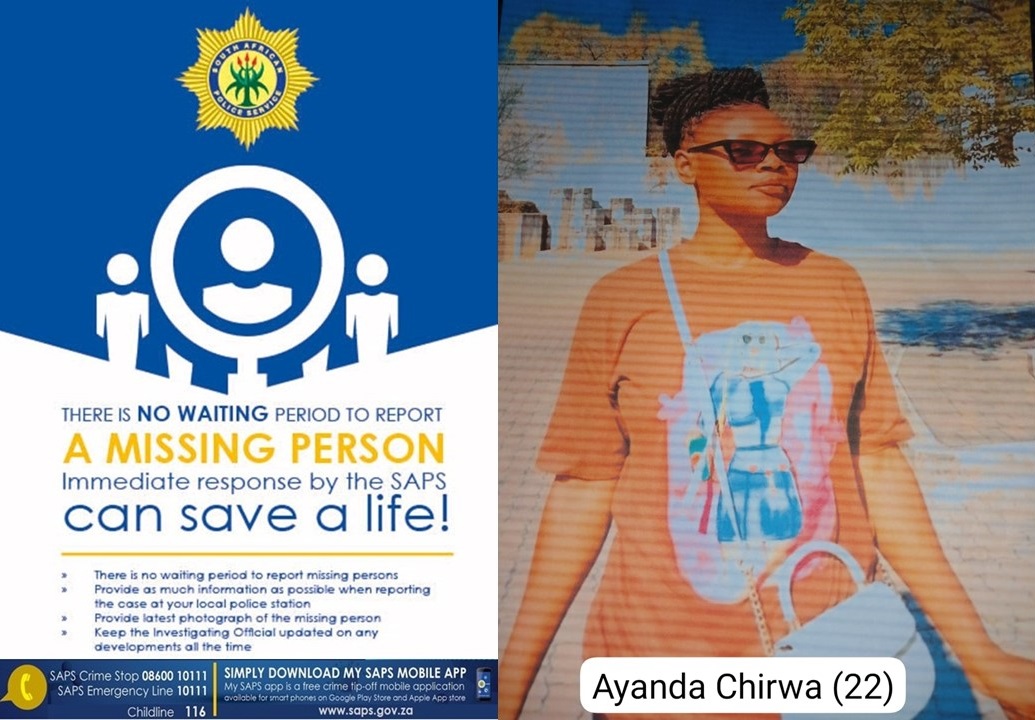 Search for a missing person from Buffelspruit