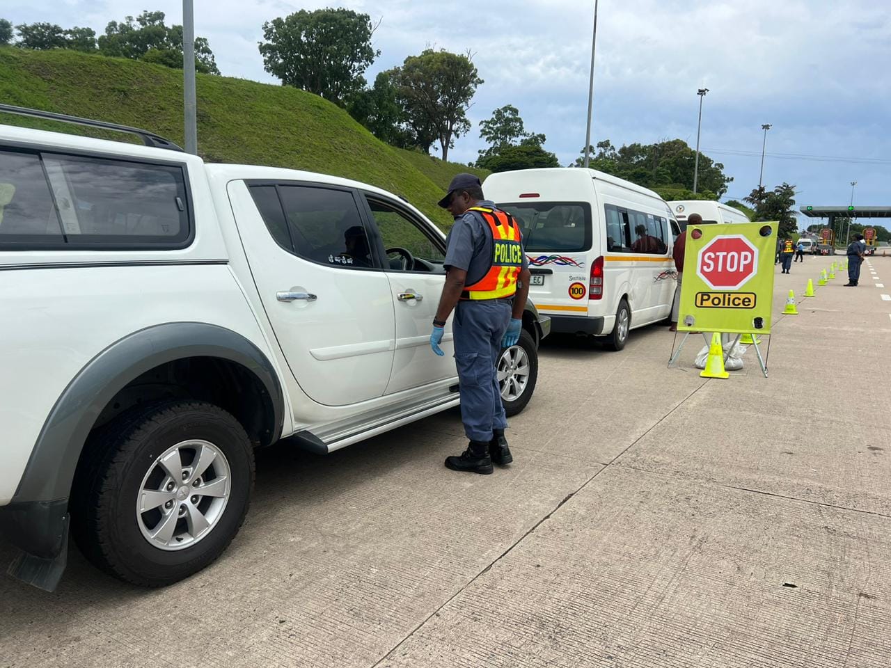 SAPS is maintaining high visibility on our roads and at ports of entry to arrest crime and any form of criminality in transit