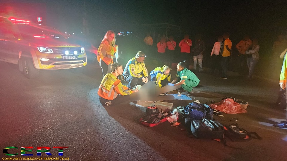 Pedestrian vehicle collision on Ruimte road near Baard road in Celtisdal Centurion