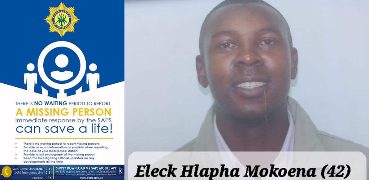 Help police to unite Mr Eleck Hlapha Mokoena with his family in Kriel