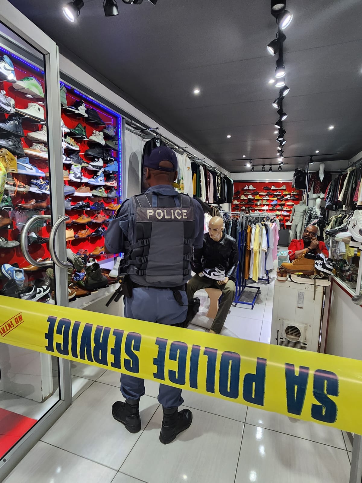 Police arrest two suspects and seize over R8 Million worth of counterfeit goods during a takedown operation in Rustenburg