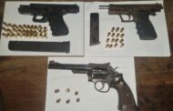 Police rid the streets of three unlicensed firearms and ammunition and recovered a hijacked vehicle