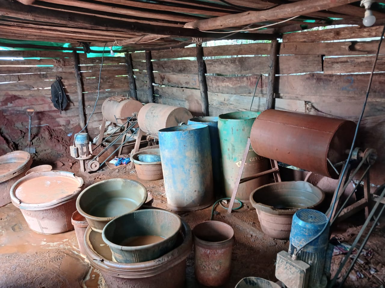 Police confiscate illegal mining equipment during Operation Vala Umgodi in Sabie