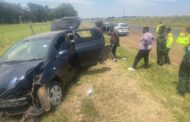 Suspect attempting to evade a roadblock was caught following a chase
