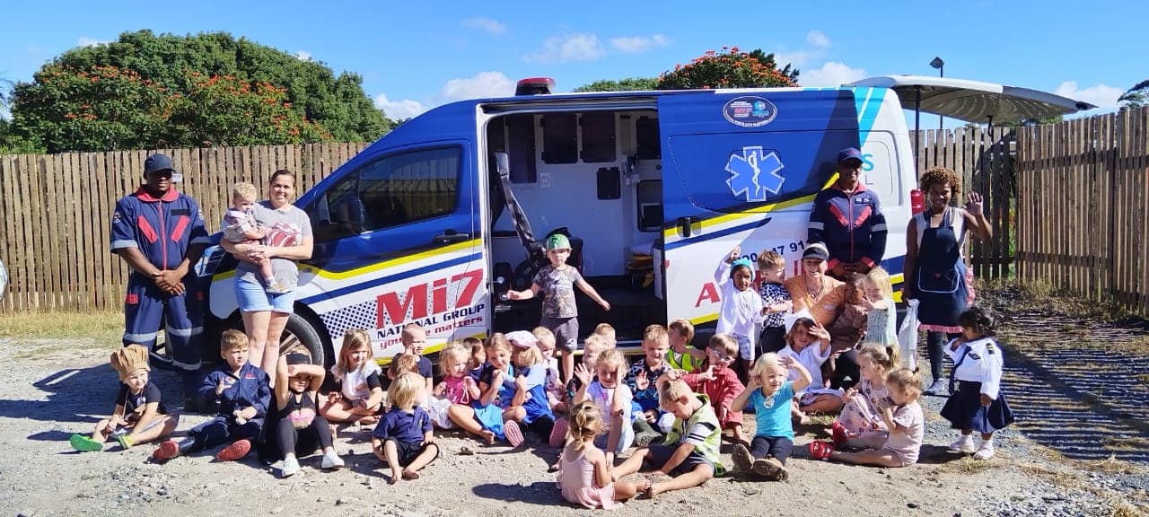The Mi7 EMS team from the Port Shepstone branch recently participated in a 'Careers Day' at Barnyard Buddies Pre Primary School