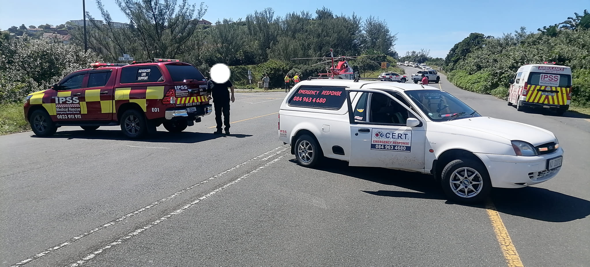 Driver airlifted from the M4 by the La Mercy Bridge