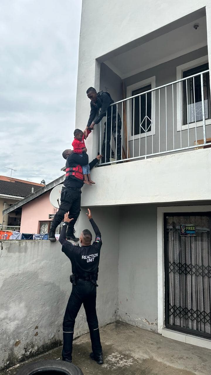 A three-year-old was found locked alone in a home in Redcliffe