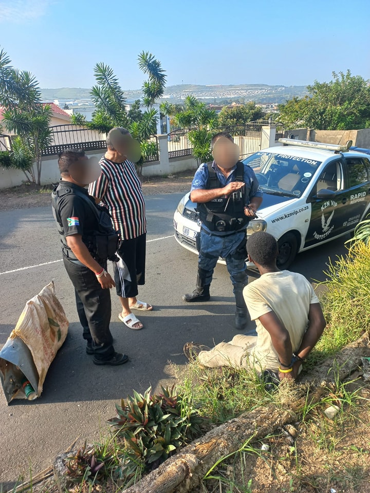 Copper theft suspect apprehended by members of KZNVIP In the Parkgate Area